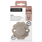 Suavinex Wonder SX Pro, fysiologische fopspeen, silicone, grijs, 6-18 maanden, 1 stuk Suavinex Wonder SX Pro, fysiologische fopspeen, silicone, grijs, 6-18 maanden, 1 stuk