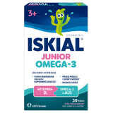 Iskial Junior Omega-3, gelei voor kinderen vanaf 3 jaar, aardbeiensmaak, 30 stuks