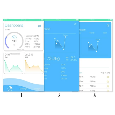 Oromed Oro Waage Bluetooth, elektronischer analytischer Abgleich, weiß
