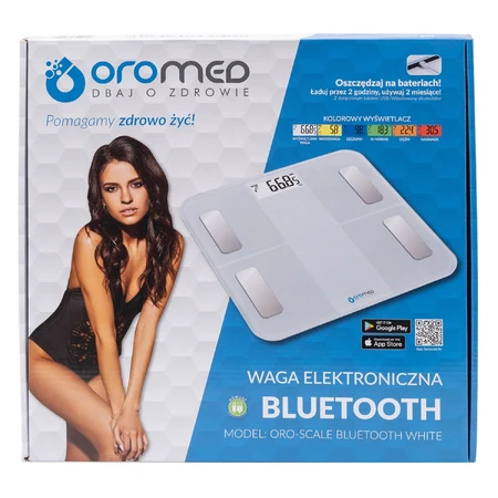 Oromed Oro Waage Bluetooth, elektronischer analytischer Abgleich, weiß