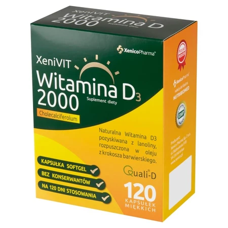 XeniVit Vitamine D3 2000, 120 softgel capsules
