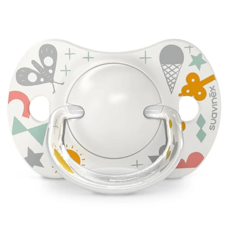 Suavinex A walk in the park SX Pro, fysiologische fopspeen, silicone, grijs, 0-6 maanden, 2 stuks