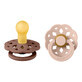 Bibs Boheme, pacifier, rubber, round, size 1, Woodchuck &amp; Blush, from birth, 2 pieces