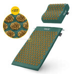 4Fizjo Ergo, tapis d'acupuncture avec coussin XL, or-vert