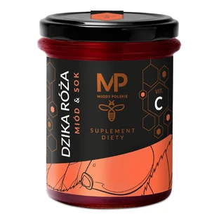 Miody Polskie Polskie Miód & Sok Dzika Róża + Vit. C, 250 g