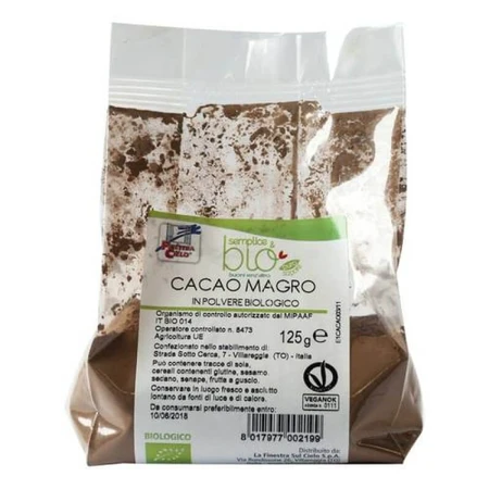 Cacao en polvo desnatado ecológico, 125 g, La Finestra Sul Cielo