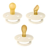 Slabbetjes Try-It Collection Set met kleuren, fopspenen, rubber, maat 1, 0-6 maanden, Ivoor, 3 stuks