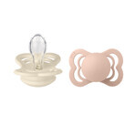 Bavoirs Supreme, tétine, silicone, symétrique, taille 1, Ivory & Blush, dès la naissance, 2 pièces