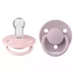 Slabbetjes De Lux, fopspeen, siliconen, rond, one size, Blossom & Dusky Lilac, 0-36 maanden, 2 stuks