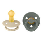 Slabbetjes Kleur, fopspeen, rubber, rond, maat 1, Vanille & Dennen, vanaf de geboorte, 2 stuks Slabbetjes Kleur, fopspeen, rubber, rond, maat 1, Vanille & Dennen, vanaf de geboorte, 2 stuks