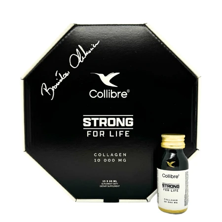 Strong For Life Shot Collageen Shot, collageen 10000 mg, perziksmaak, 60 ml x 15 eenheden