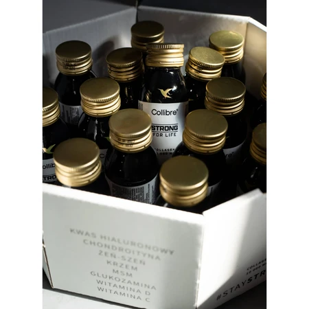 Strong For Life Shot Collageen Shot, collageen 10000 mg, perziksmaak, 60 ml x 15 eenheden