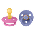 Lätzchen Farbe, Schnuller, Gummi, rund, Größe 2, Bubblegum & Peri, ab 6 Monaten, 2 Stück Lätzchen Farbe, Schnuller, Gummi, rund, Größe 2, Bubblegum & Peri, ab 6 Monaten, 2 Stück