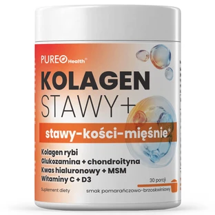 Pureo Health Collagen Joints+, saveur orange et pêche, 120 g