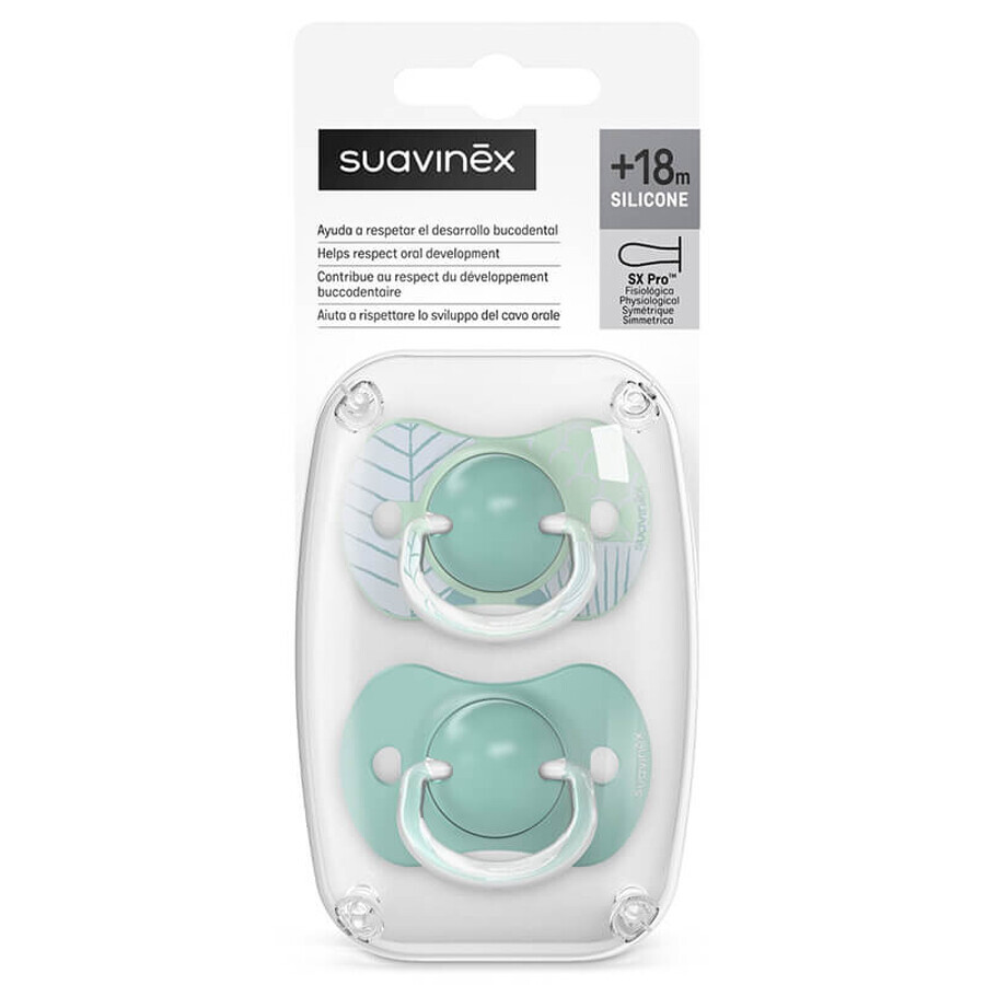 Suavinex Dreams SX Pro, tétine physiologique, silicone, marine, à partir de 18 mois, 2 pièces