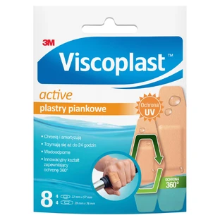 Viscoplast Active, parches de espuma, 2 tamaños, 8 piezas