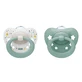 NUK Signature, pacifier, silicone, anatomical, green, 0-6 months, 2 pieces