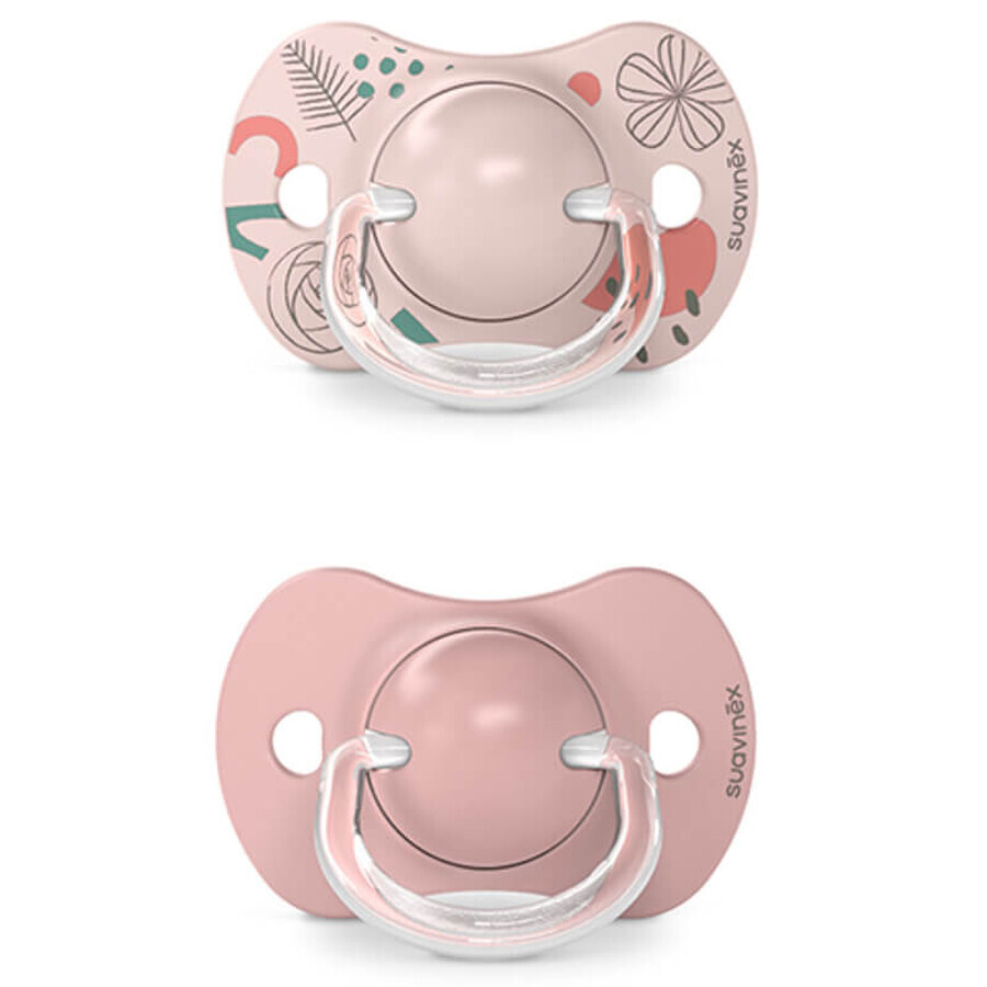 Suavinex A walk in park SX Pro, tétine physiologique, silicone, rose, 6-18 mois, 2 pièces