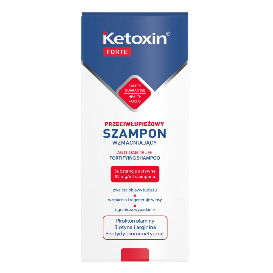 L'Biotica Ketoxin Forte, anti-dandruff strengthening shampoo, 200 ml + hair and scalp shampoo, 50 ml free
