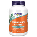Now Foods Magnesium Citrate, Citrato de magnesio, 120 cápsulas