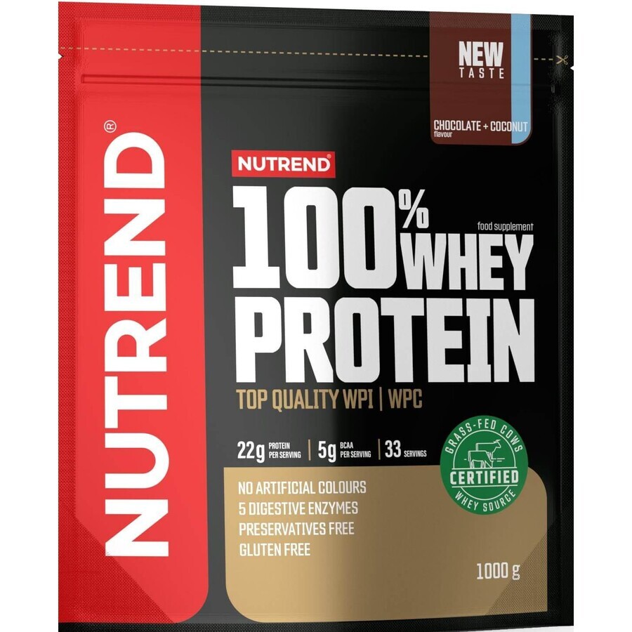 Nutrend 100% Molkenprotein Schokolade / Kokosnuss 1000 g