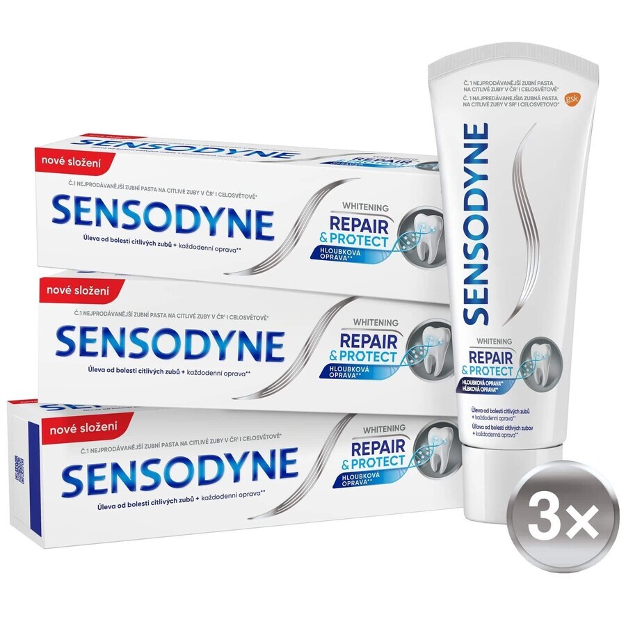 Sensodyne Repair & Protect whitening toothpaste 3 x 75 ml