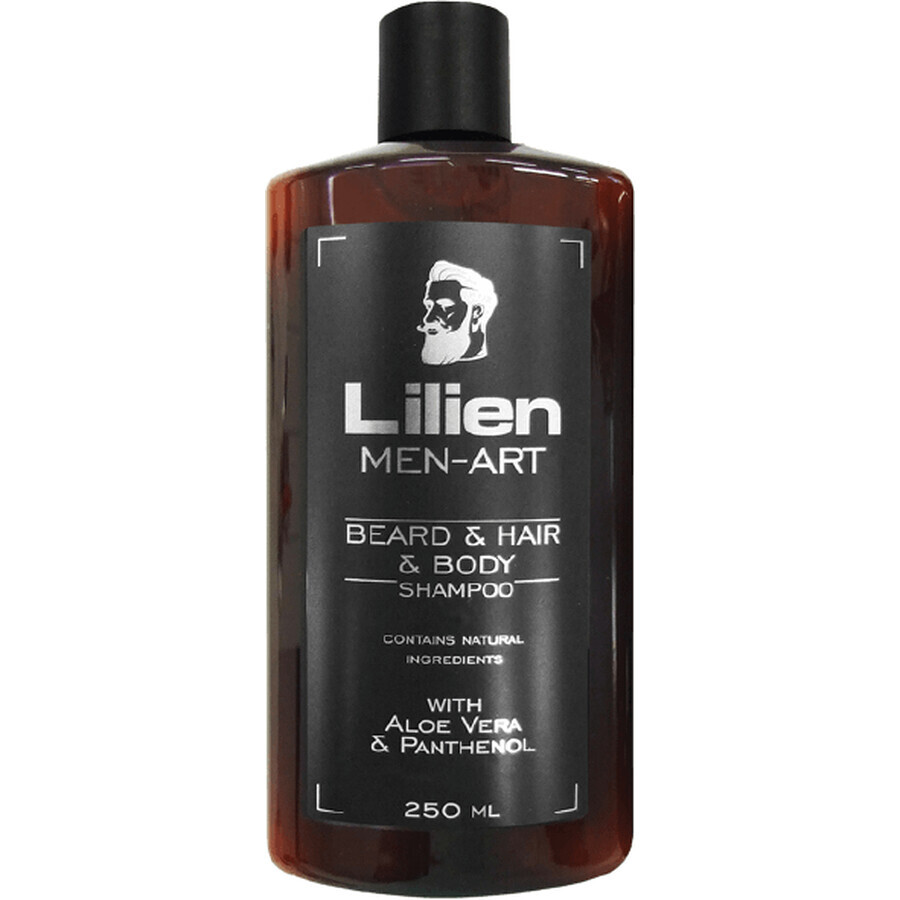 Lilien Men Art Champú Negro Barba, Cabello y Cuerpo 250 ml