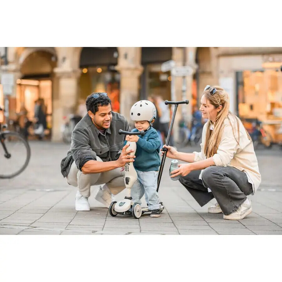 Monopattino per bambini con sedile e manubrio 3 in 1 Highwaykick 1, 1-5 anni, Push and Go Ash, Scoot & Ride