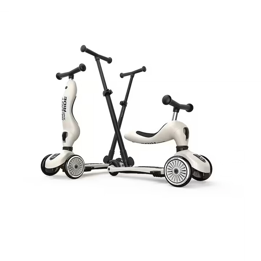 Monopattino per bambini con sedile e manubrio 3 in 1 Highwaykick 1, 1-5 anni, Push and Go Ash, Scoot & Ride