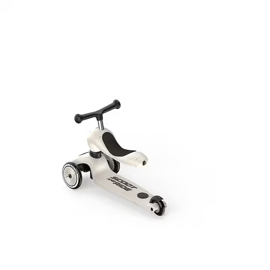 Monopattino per bambini con sedile e manubrio 3 in 1 Highwaykick 1, 1-5 anni, Push and Go Ash, Scoot & Ride