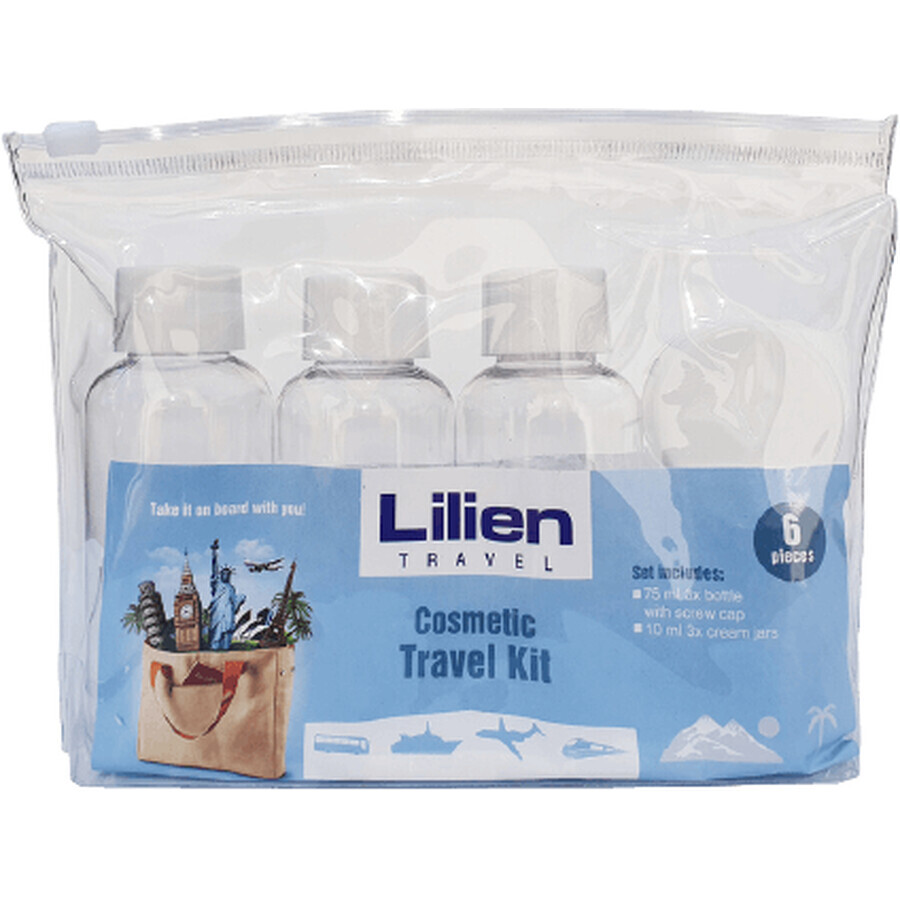 Juego de 6 botellas de viaje Lilien