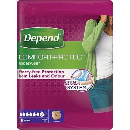 Depend Stretch Briefs ® Normal L for women 9pcs
