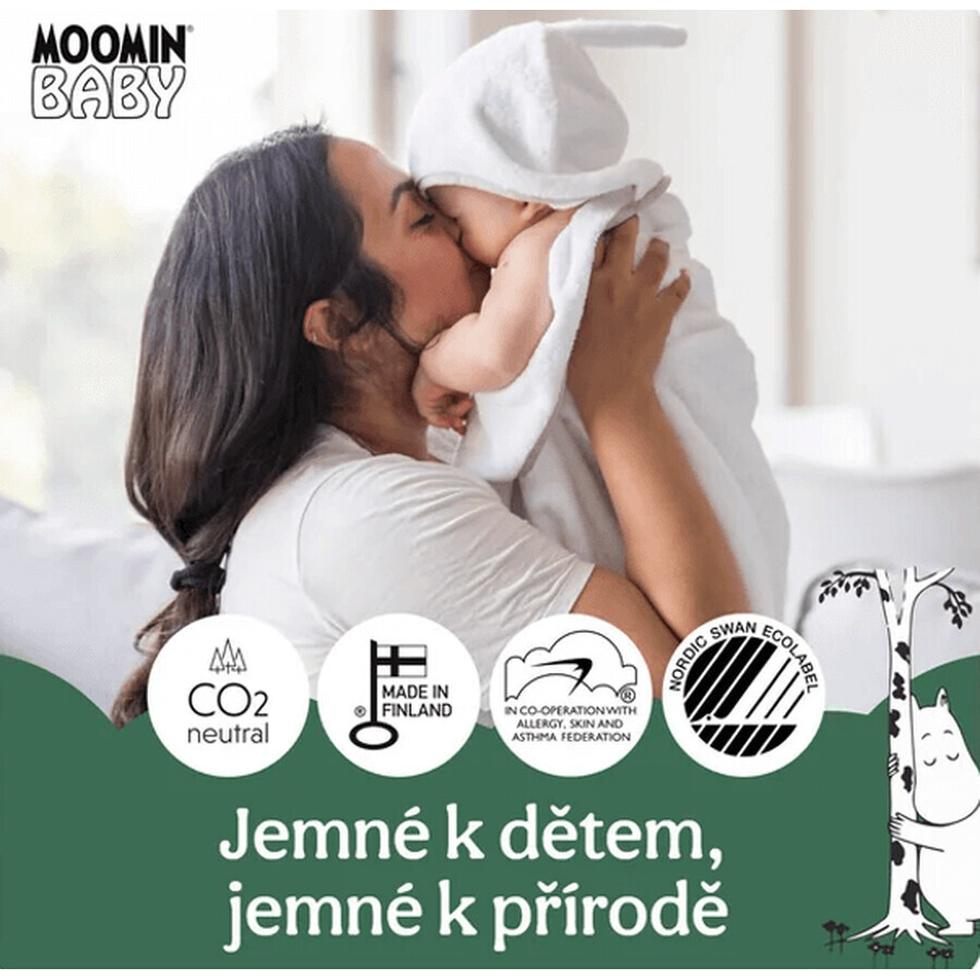 Moomin baby 6 Maxi 12-24 kg, paquet mensuel de couches bio 102 pcs