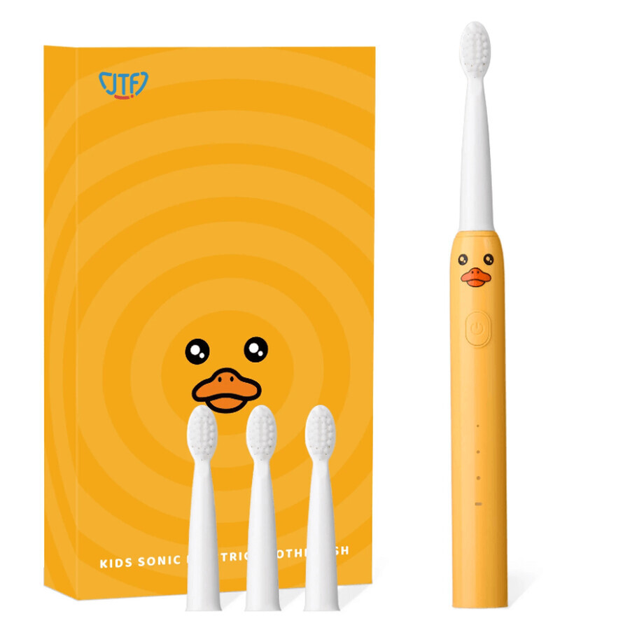 Elektrische tandenborstel voor kinderen + 4 reserve opzetborstels J20C, Oranje, JTF