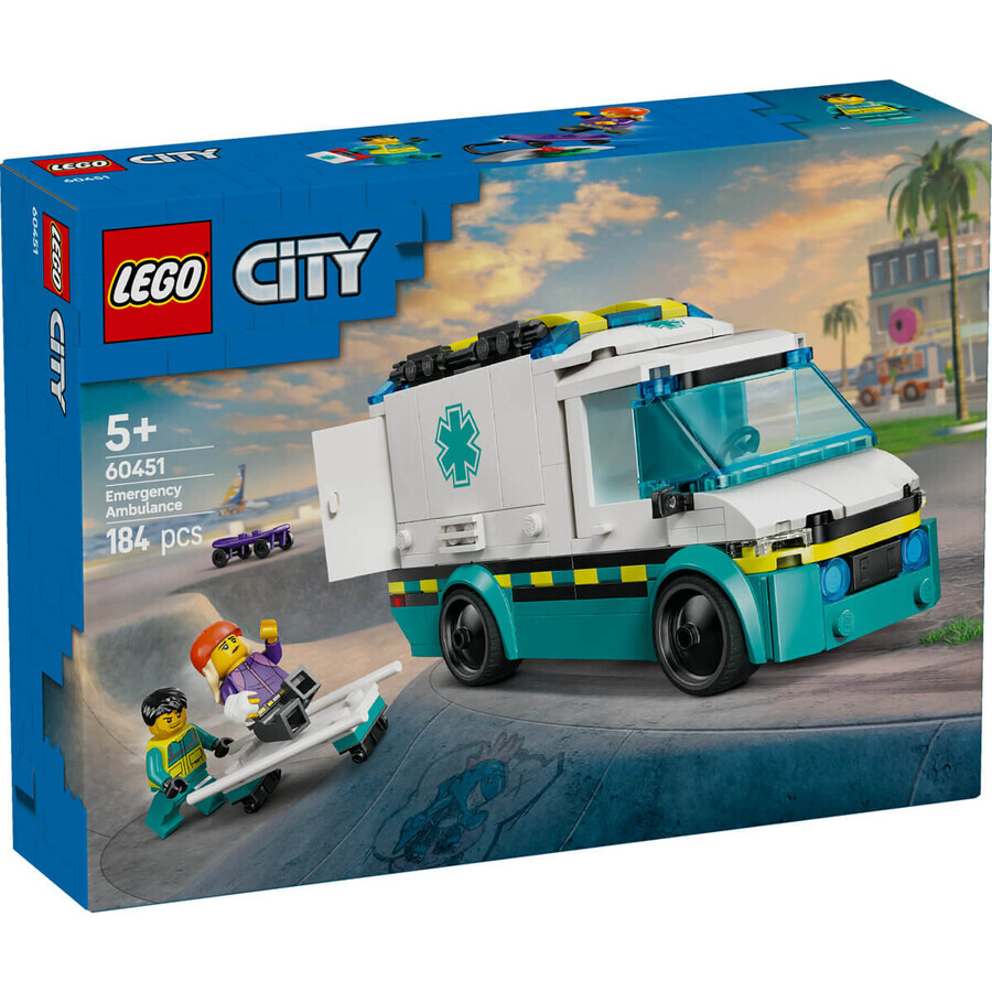 City Emergency Ambulance, 60451, + 5 years, Lego