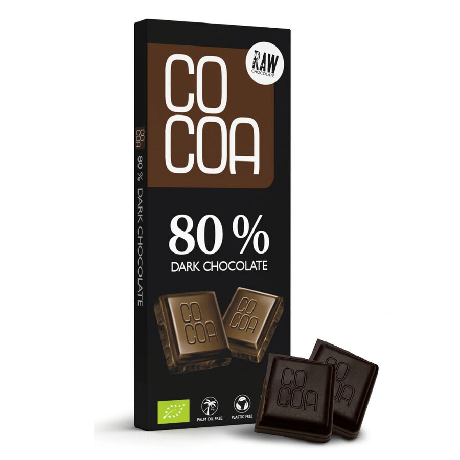 Cioccolato fondente 80% Biologico, 40 g, Cacao