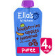 Biologische puree met bosbessen, appel, banaan en vanille, + 4 maanden, 120 g, Ella&#39;s Kitchen