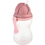 Canpol bebés Biberón deportivo con pajita, rosa 370 ml Canpol bebés Biberón deportivo con pajita, rosa 370 ml