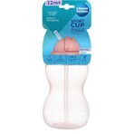 Canpol bebés Biberón deportivo con pajita, rosa 370 ml Canpol bebés Biberón deportivo con pajita, rosa 370 ml