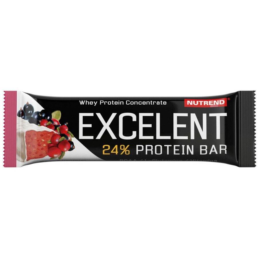 Nutrend EXCELENT blackcurrant protein bar with cranberries 85 g