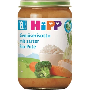 HiPP Organic Risotto aux légumes avec de la viande de dinde, à partir de 8 mois 220 g