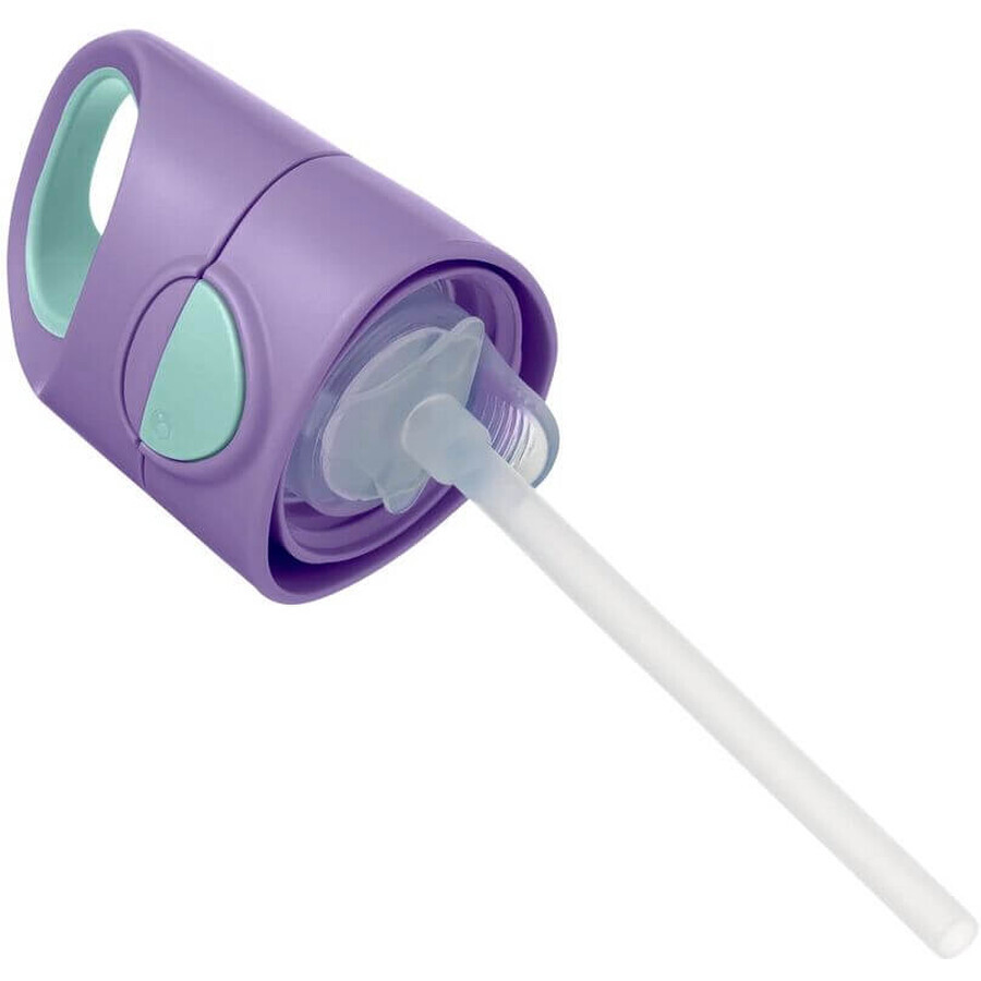 B.box Bottiglia con cannuccia - lilla pop 450 ml