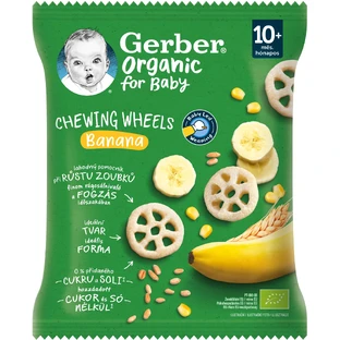 Gerber Plátano Ecológico Chew Wheels 28 g