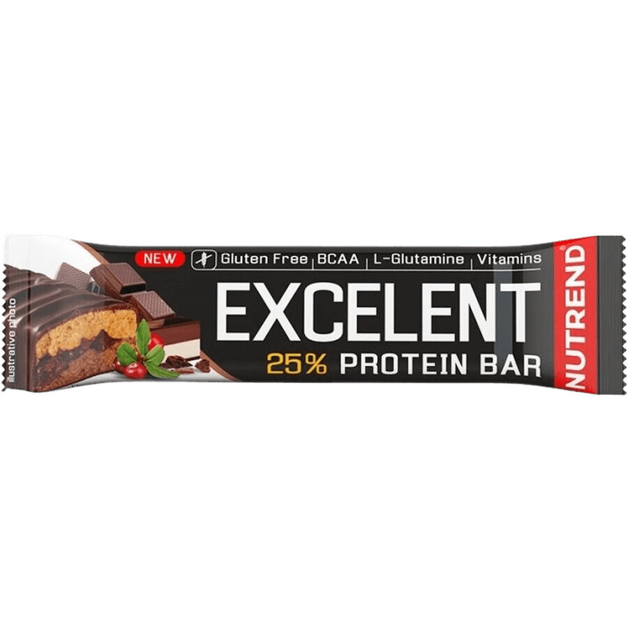 Nutrend Excelent Double Chocolate/N Nougat-Riegel mit Preiselbeeren 85 g