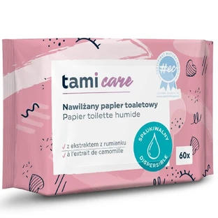 Papel higiénico húmedo, 60 piezas, Tami