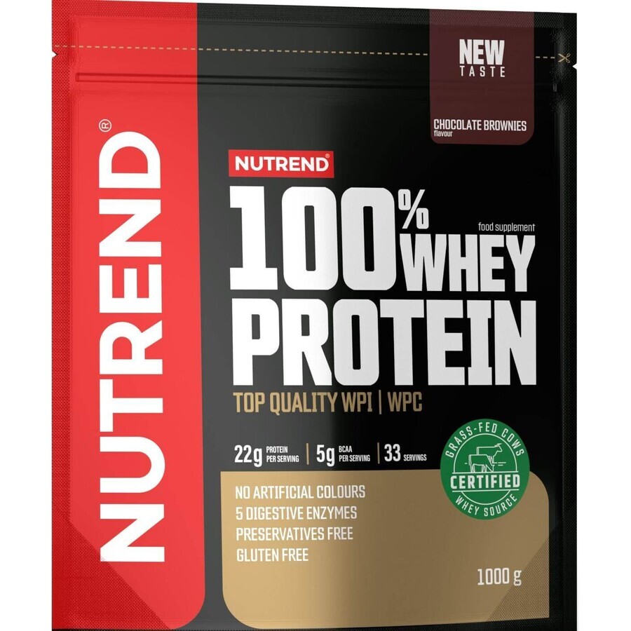 Nutrend 100% Whey Protein Chocolate / Brownies 1000 g