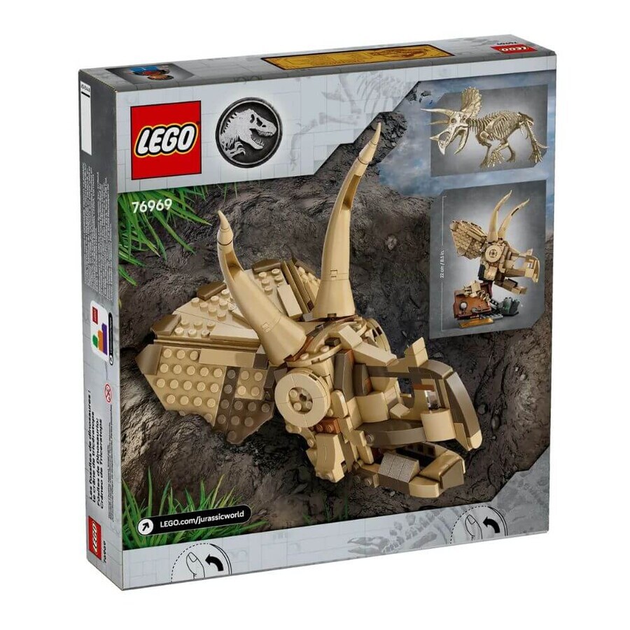 Fosas de dinosaurios, cráneo de Triceratops Jurassic World, +9 años, 76969, Lego
