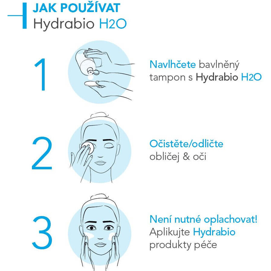 Bioderma Hydrabio H2O Eau micellaire pour peaux déshydratées 500 ml