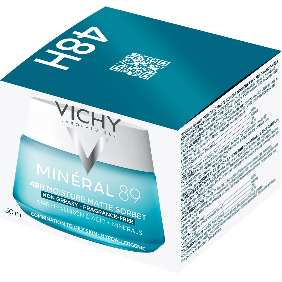 Vichy Mineral 89 48H matterende hydraterende sorbet 50 ml