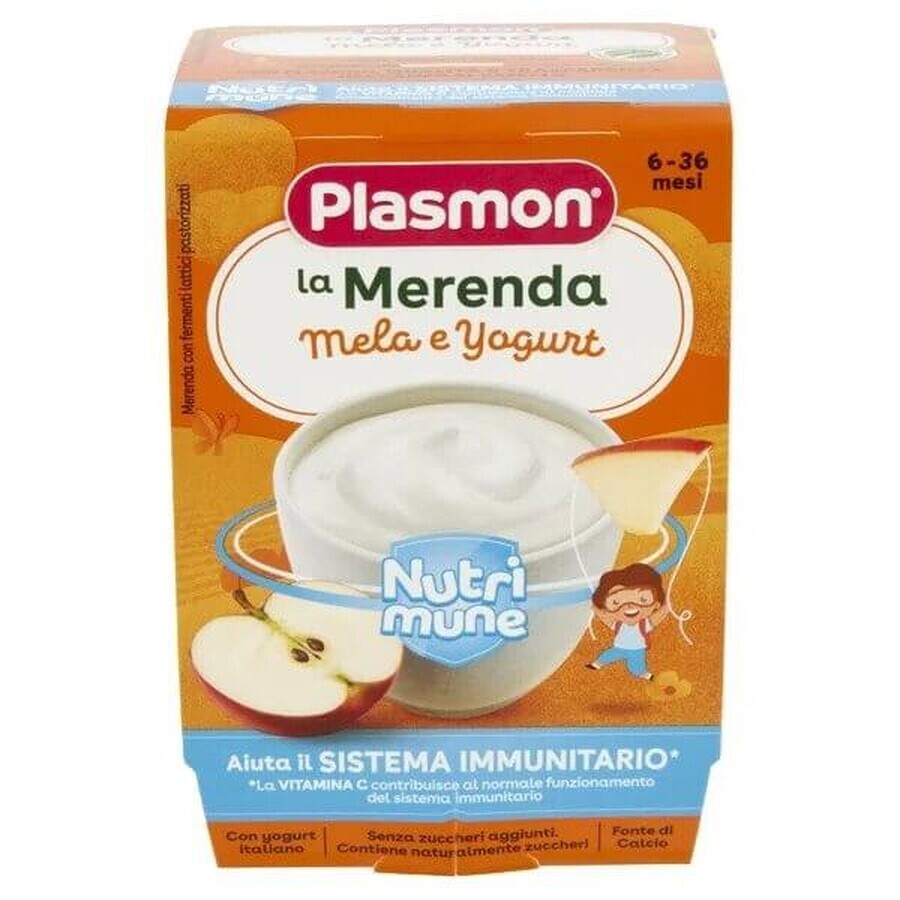 Cumpără Iaurt cu mar Merenda, +6 luni, 2 x 120g, Plasmon Iaurt cu mar Merenda, +6 luni, 2 x 120g, Plasmon